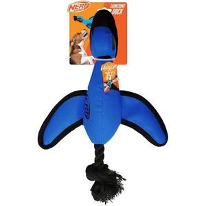 Nerf Dog Large Nylon Launching Duck/Blue/Green(Blue)