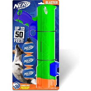 Nerf Dog Tennis Ball Blaster Dog Toy(16 in Compact Blaster with 3 Balls)