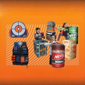 NERF  foam dart blaster and Foam dart launcher