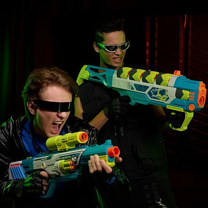NERF  foam dart blaster and Foam dart launcher