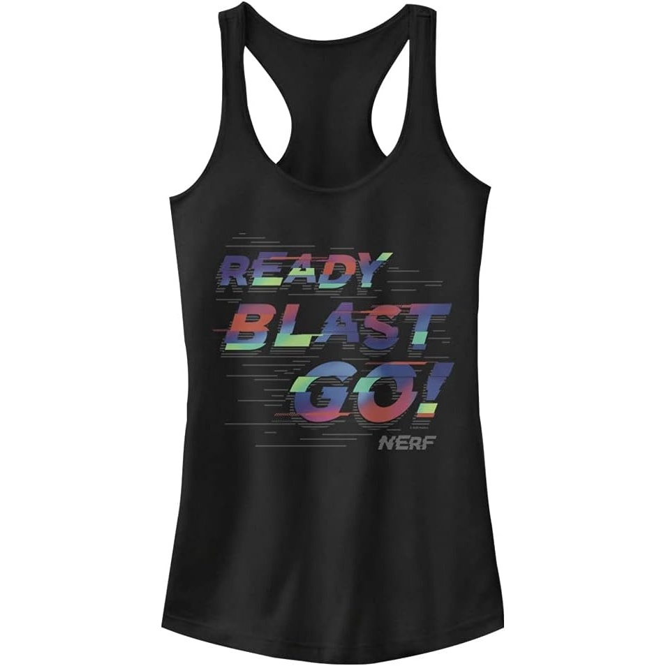 image:imageHasbro Nerf Ready Blast Go Slim Fit Scoop Hem Racerback Tank Black