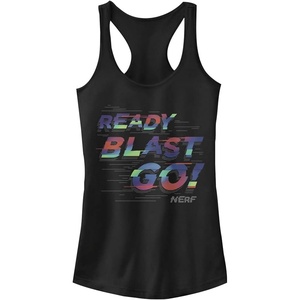 Hasbro Nerf Ready Blast Go Slim Fit, Scoop Hem Racerback Tank Black