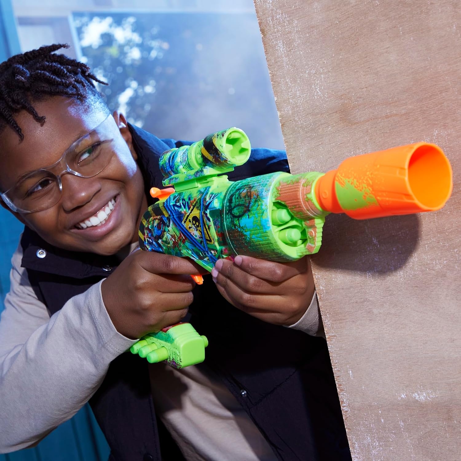 image:imageNerf Zombie Strikeout Dart Blaster 8 Nerf Elite Darts Foam Blade Pull Back Priming Outdoor Games Ages 8 Amazon ExclusiveZombie Driller