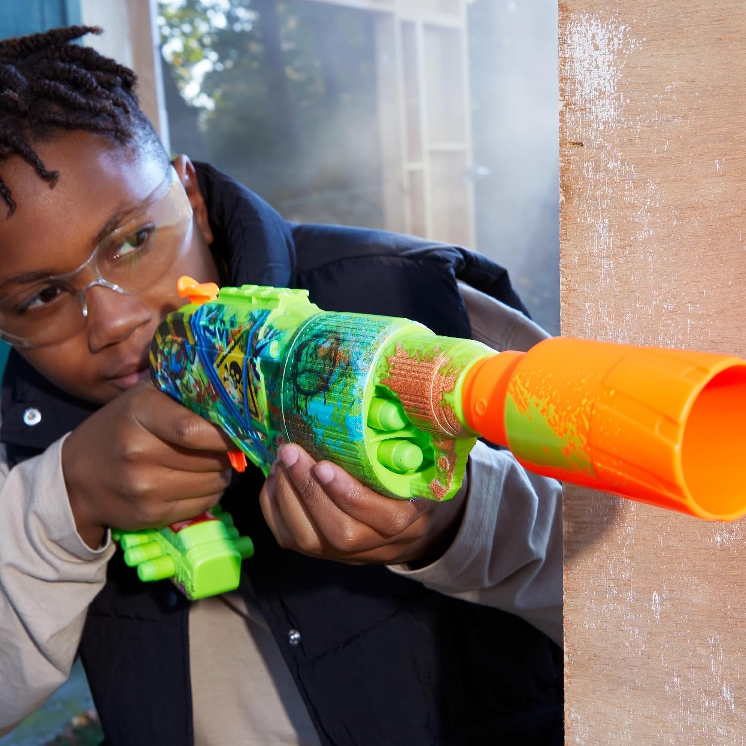 image:imageNerf Zombie Strikeout Dart Blaster 8 Nerf Elite Darts Foam Blade Pull Back Priming Outdoor Games Ages 8 Amazon ExclusiveZombie Driller