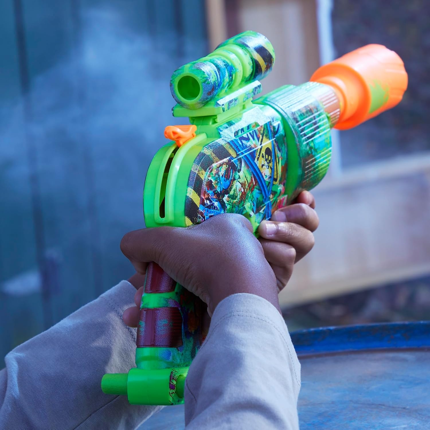 image:imageNerf Zombie Strikeout Dart Blaster 8 Nerf Elite Darts Foam Blade Pull Back Priming Outdoor Games Ages 8 Amazon ExclusiveZombie Driller