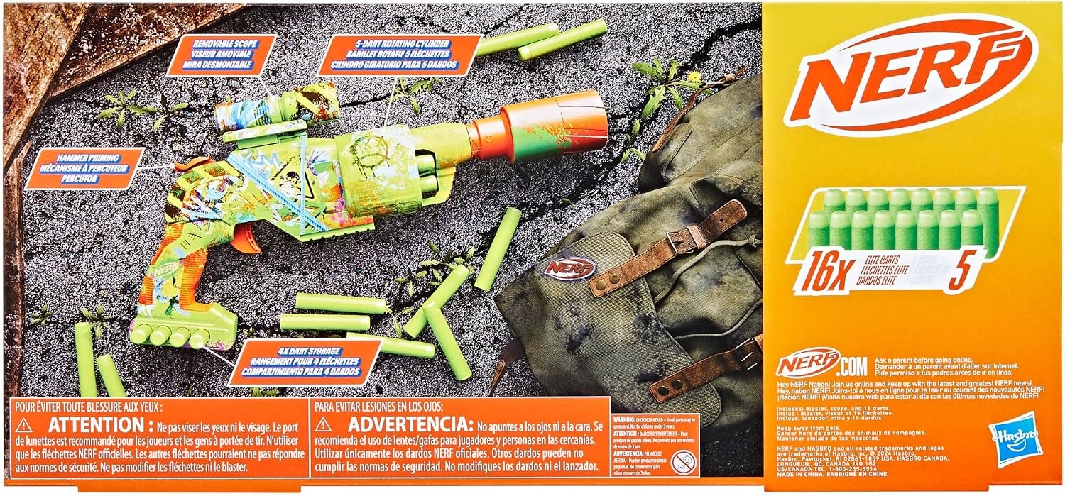 image:imageNerf Zombie Strikeout Dart Blaster 8 Nerf Elite Darts Foam Blade Pull Back Priming Outdoor Games Ages 8 Amazon ExclusiveZombie Driller