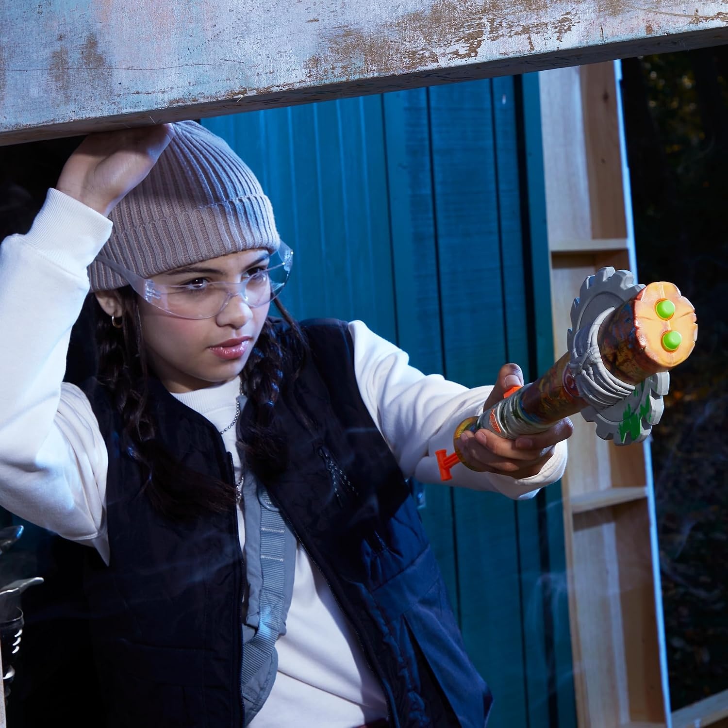 image:imageNerf Zombie Strikeout Dart Blaster 8 Nerf Elite Darts Foam Blade Pull Back Priming Outdoor Games Ages 8 Amazon ExclusiveZombie Strikeout