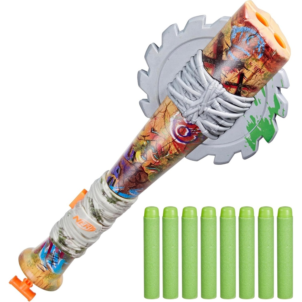 image:imageNerf Zombie Strikeout Dart Blaster 8 Nerf Elite Darts Foam Blade Pull Back Priming Outdoor Games Ages 8 Amazon ExclusiveZombie Strikeout