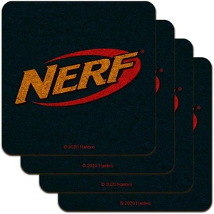 Nerf Logo Low Profile Novelty Cork Coaster Set