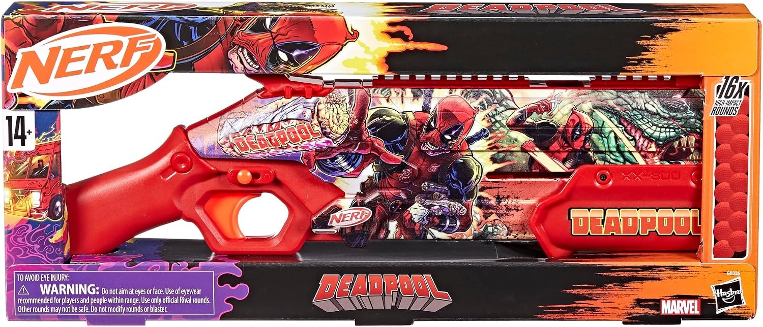 image:imageNerf Marvel Deadpool Blaster 16 Nerf Rival AccuRounds Pump Action Breech Load Gifts for Teens 14