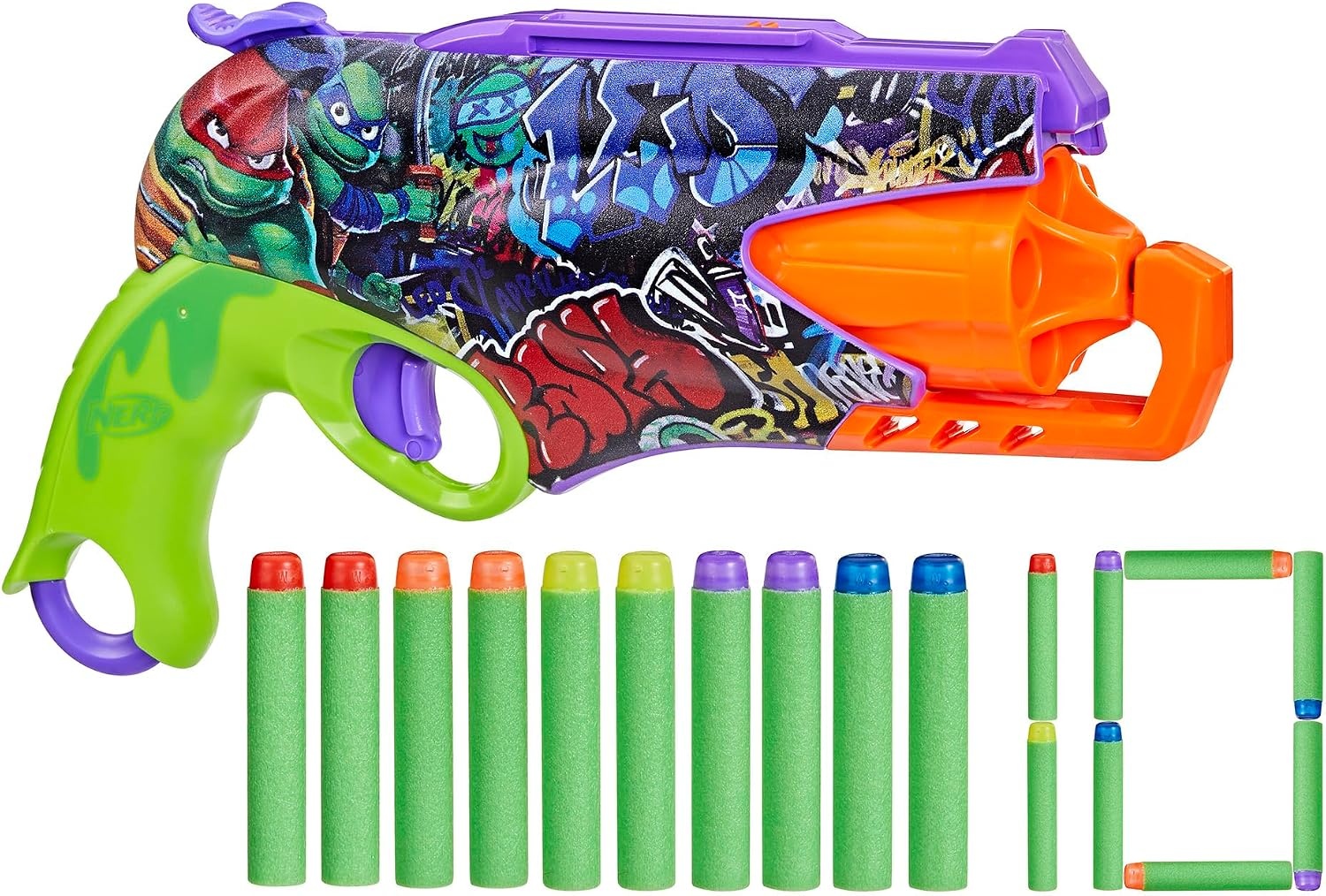 image:imageNerf Teenage Mutant Ninja Turtles Blaster 10 Elite Darts Toy Foam Blasters Ages 8 and Up