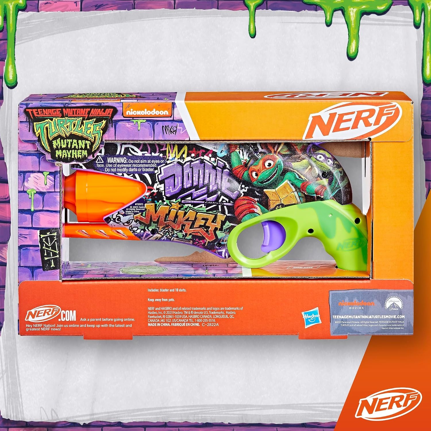 image:imageNerf Teenage Mutant Ninja Turtles Blaster 10 Elite Darts Toy Foam Blasters Ages 8 and Up