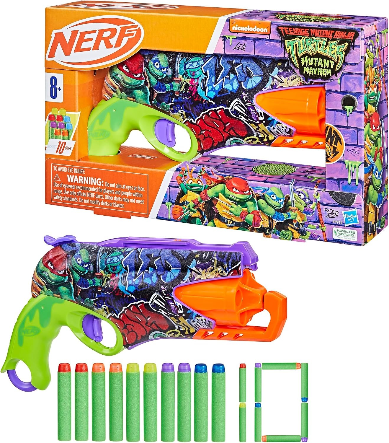 image:imageNerf Teenage Mutant Ninja Turtles Blaster 10 Elite Darts Toy Foam Blasters Ages 8 and Up