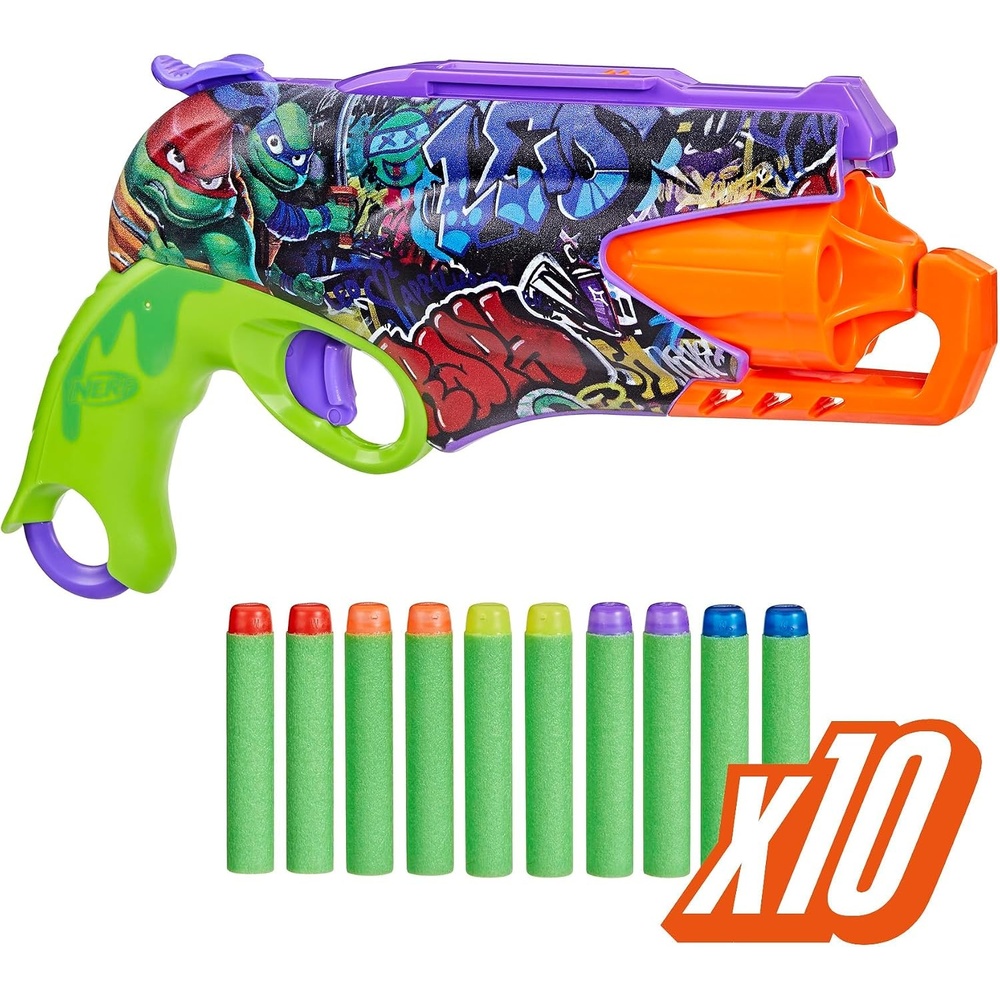 image:imageNerf Teenage Mutant Ninja Turtles Blaster 10 Elite Darts Toy Foam Blasters Ages 8 and Up