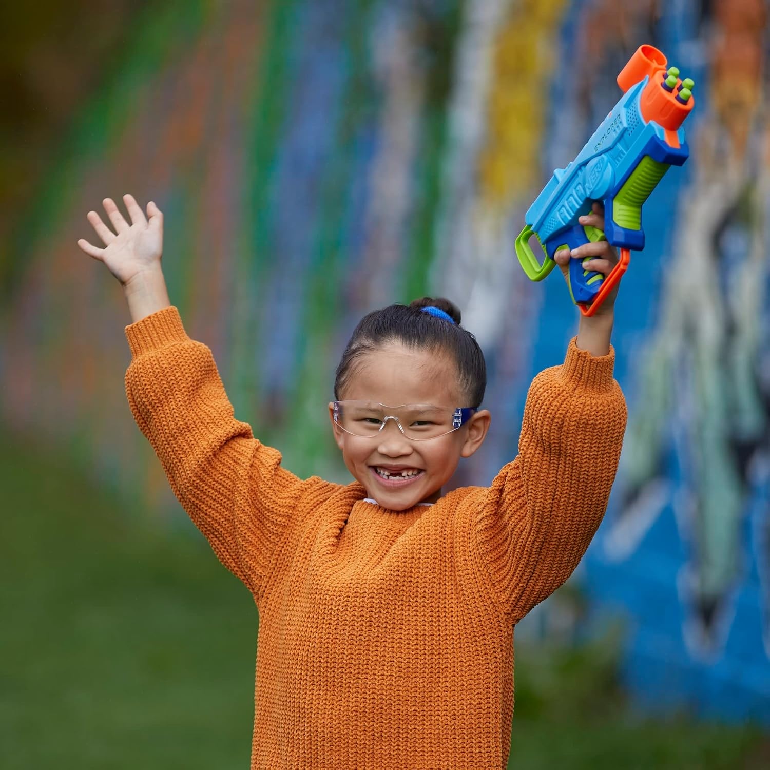 image:imageNERF Elite Junior Explorer EasyPlay Toy Foam Blaster 8 Darts for Kids Outdoor Games Ages 6 amp Up
