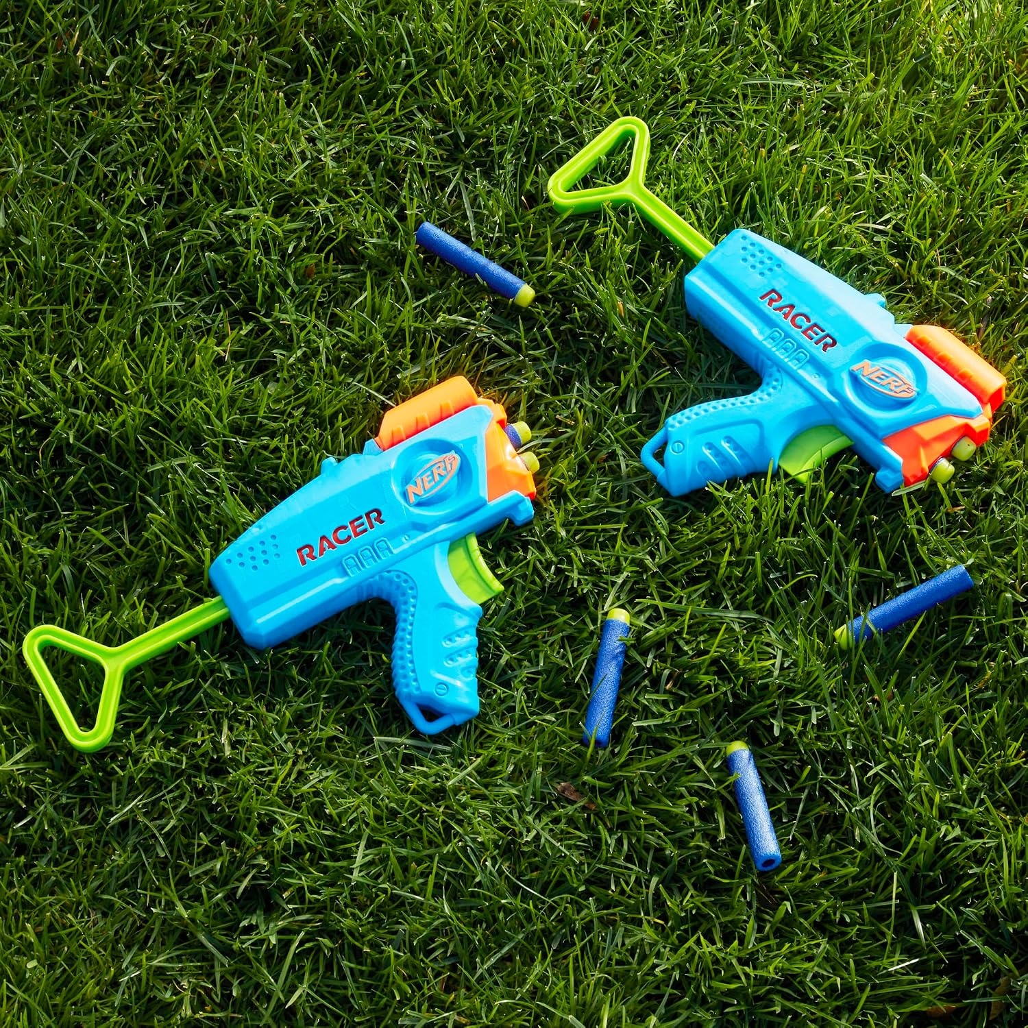 image:imageNERF Elite Junior Racer Easy Play Dart Blaster 4 Nerf Elite Darts Nerf Blaster Outdoor Toys for Kids Ages 6