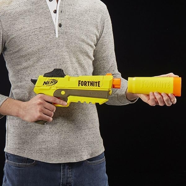 image:imageNERF Fortnite SPL Elite Dart Blaster with Detachable Barrel and 6 Official Nerf Fortnite Elite Darts Amazon Exclusive