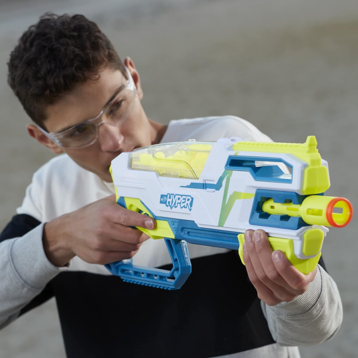 image:imageNERF Hyper Bundle Siege50 PumpAction Blaster Up to 110 FPS Velocity Eyewear Amazon Exclusive