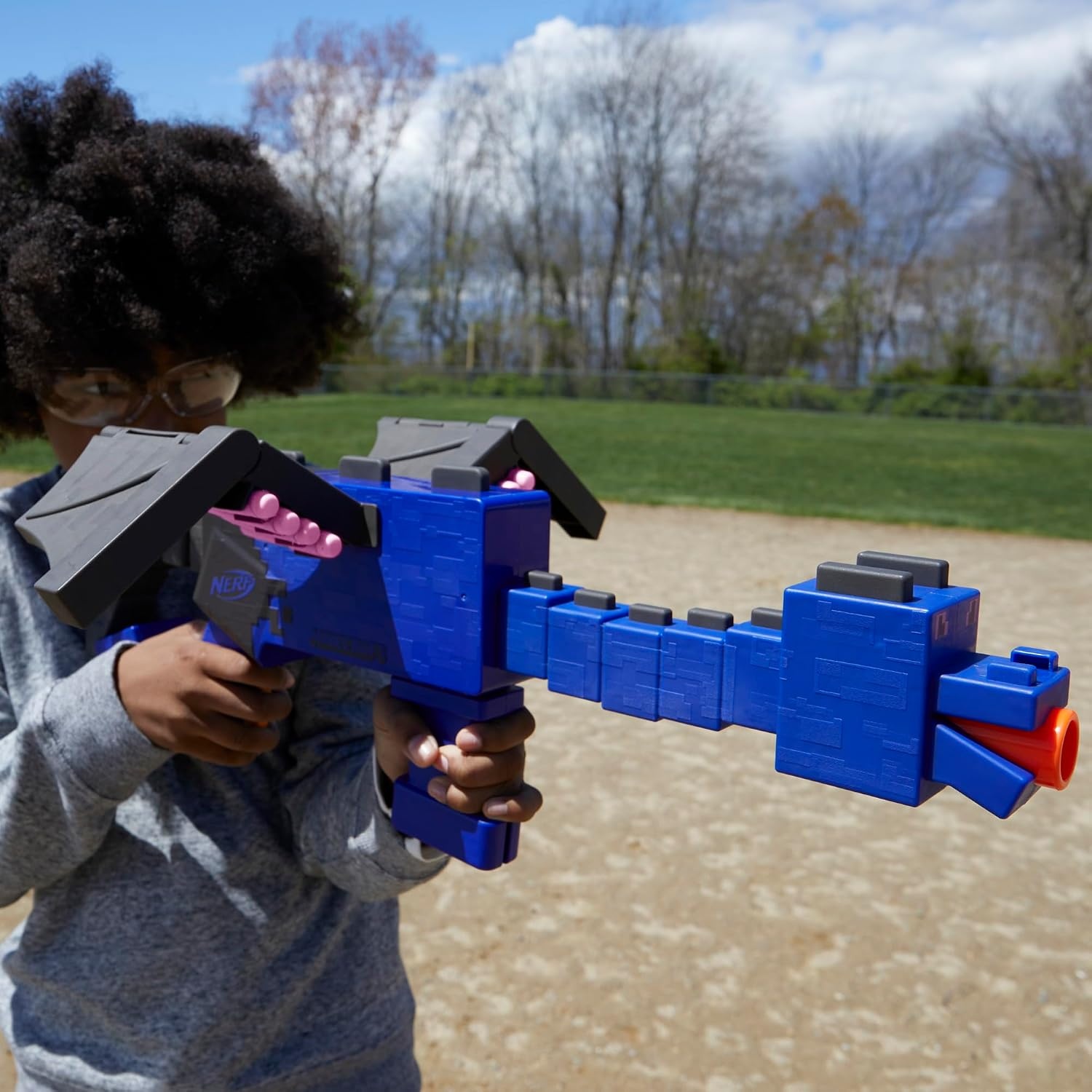 image:imageNERF Minecraft Ender Dragon Blaster 4Dart Internal Clip 12 NERF Elite Foam Darts Design Inspired by Mob in The Game