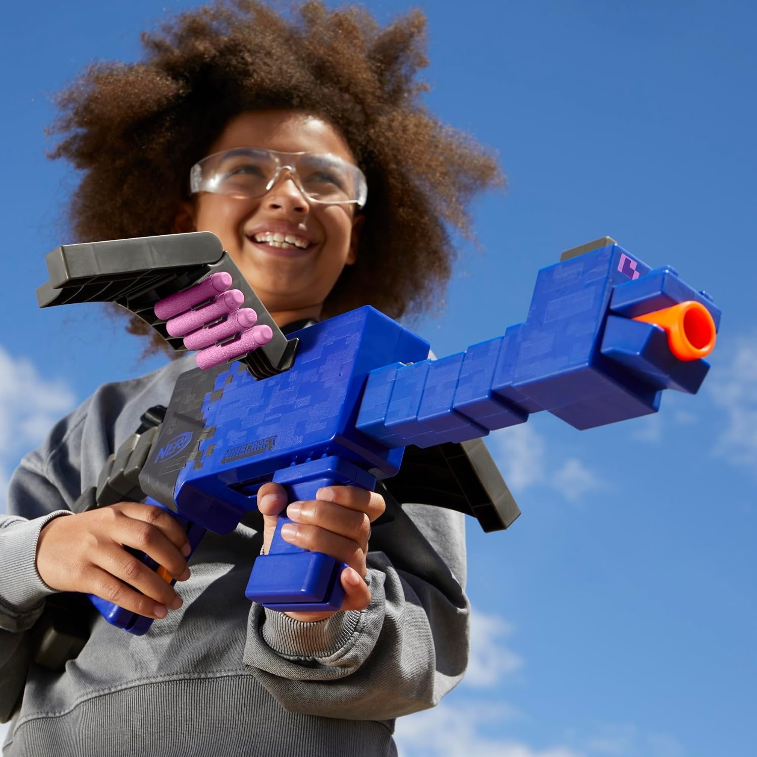 image:imageNERF Minecraft Ender Dragon Blaster 4Dart Internal Clip 12 NERF Elite Foam Darts Design Inspired by Mob in The Game
