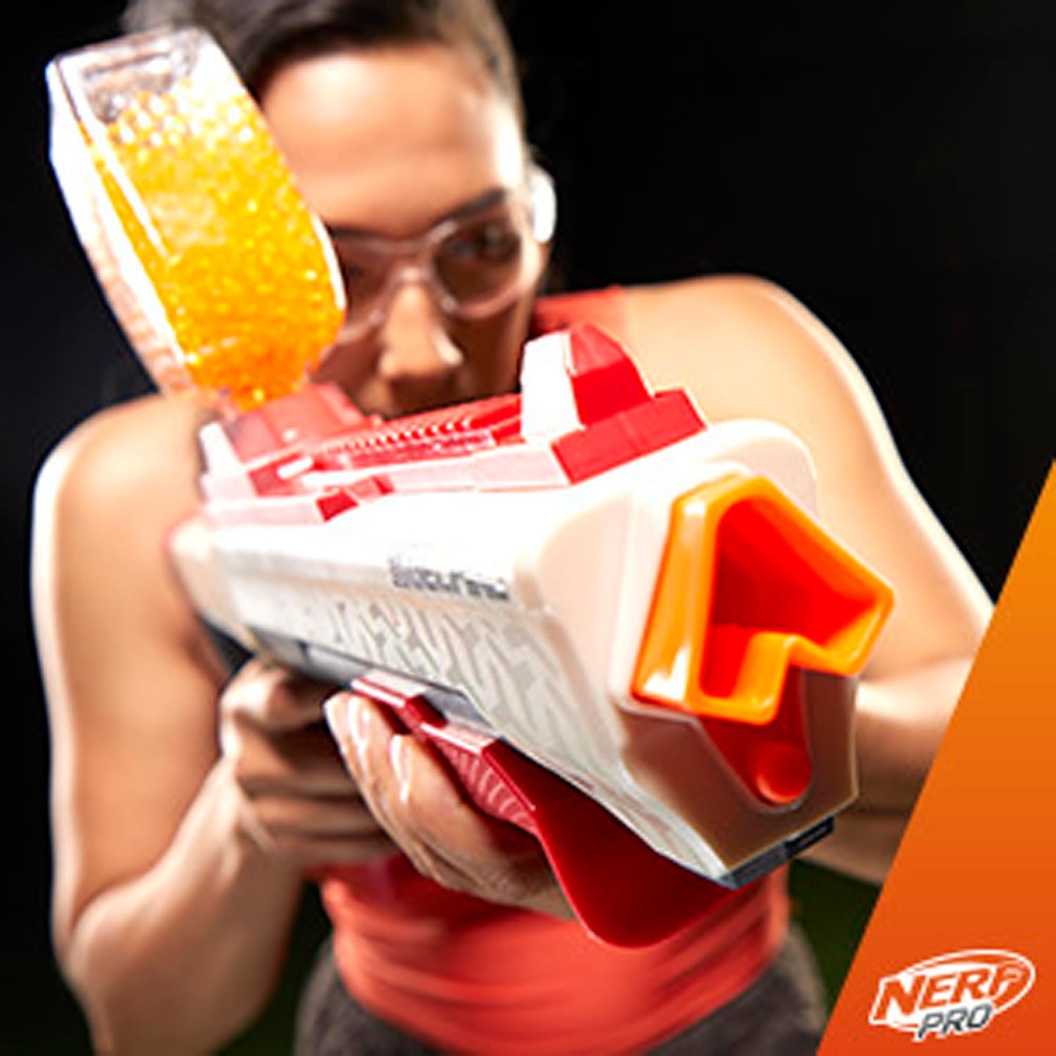 image:imageNERF Pro Gelfire Raid Blaster Fire 5 Rounds at Once 10000 Gel Rounds 800 Round Hopper Eyewear Toys for Teens Ages 14 amp Up