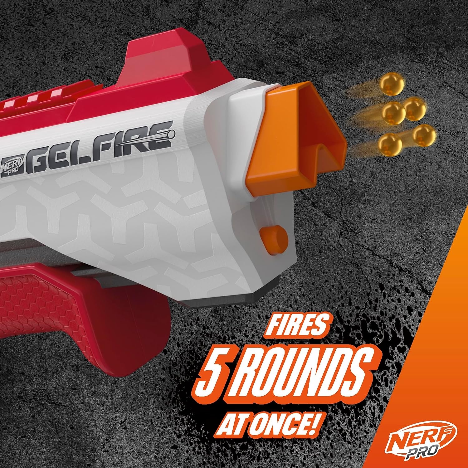 image:imageNERF Pro Gelfire Raid Blaster Fire 5 Rounds at Once 10000 Gel Rounds 800 Round Hopper Eyewear Toys for Teens Ages 14 amp Up