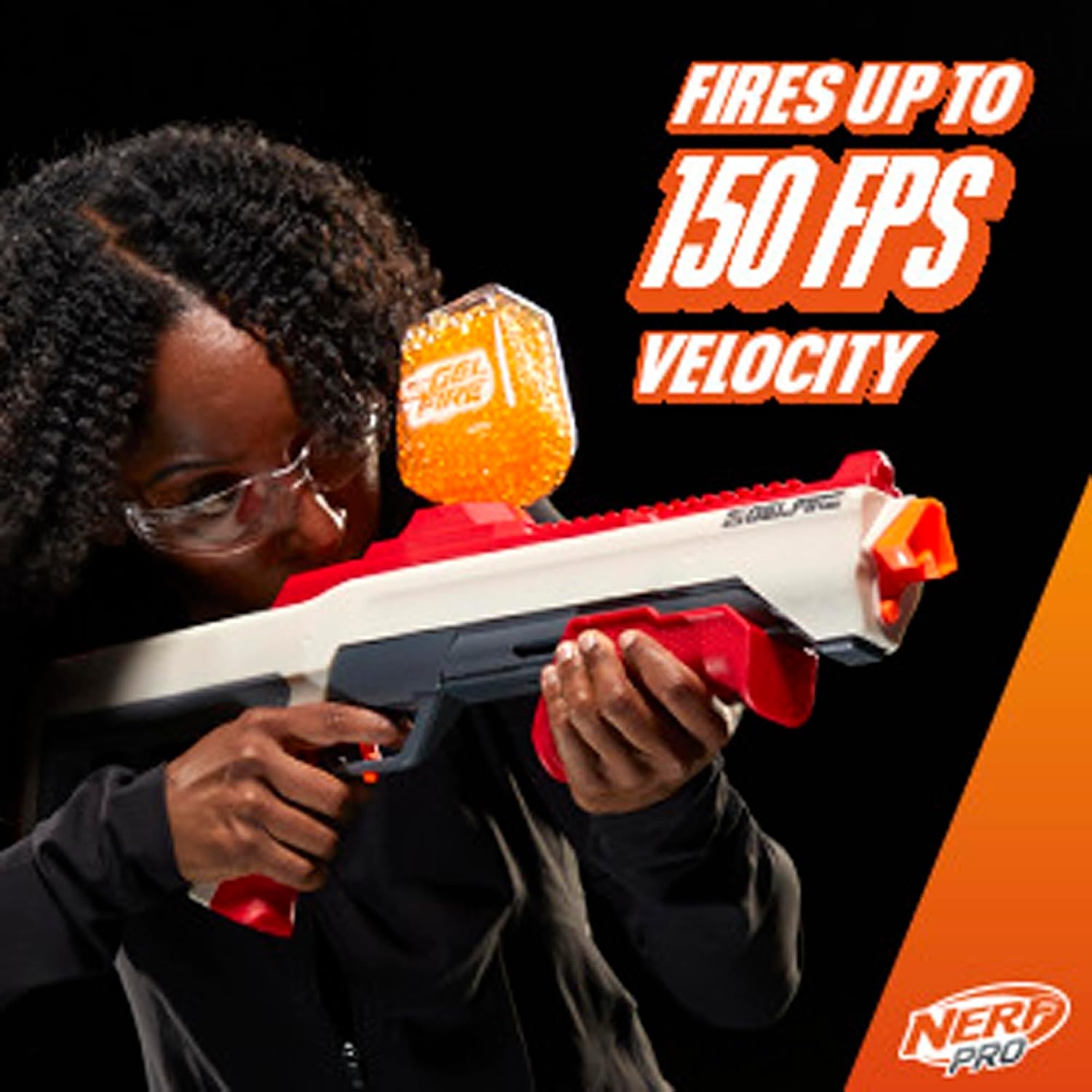 image:imageNERF Pro Gelfire Raid Blaster Fire 5 Rounds at Once 10000 Gel Rounds 800 Round Hopper Eyewear Toys for Teens Ages 14 amp Up