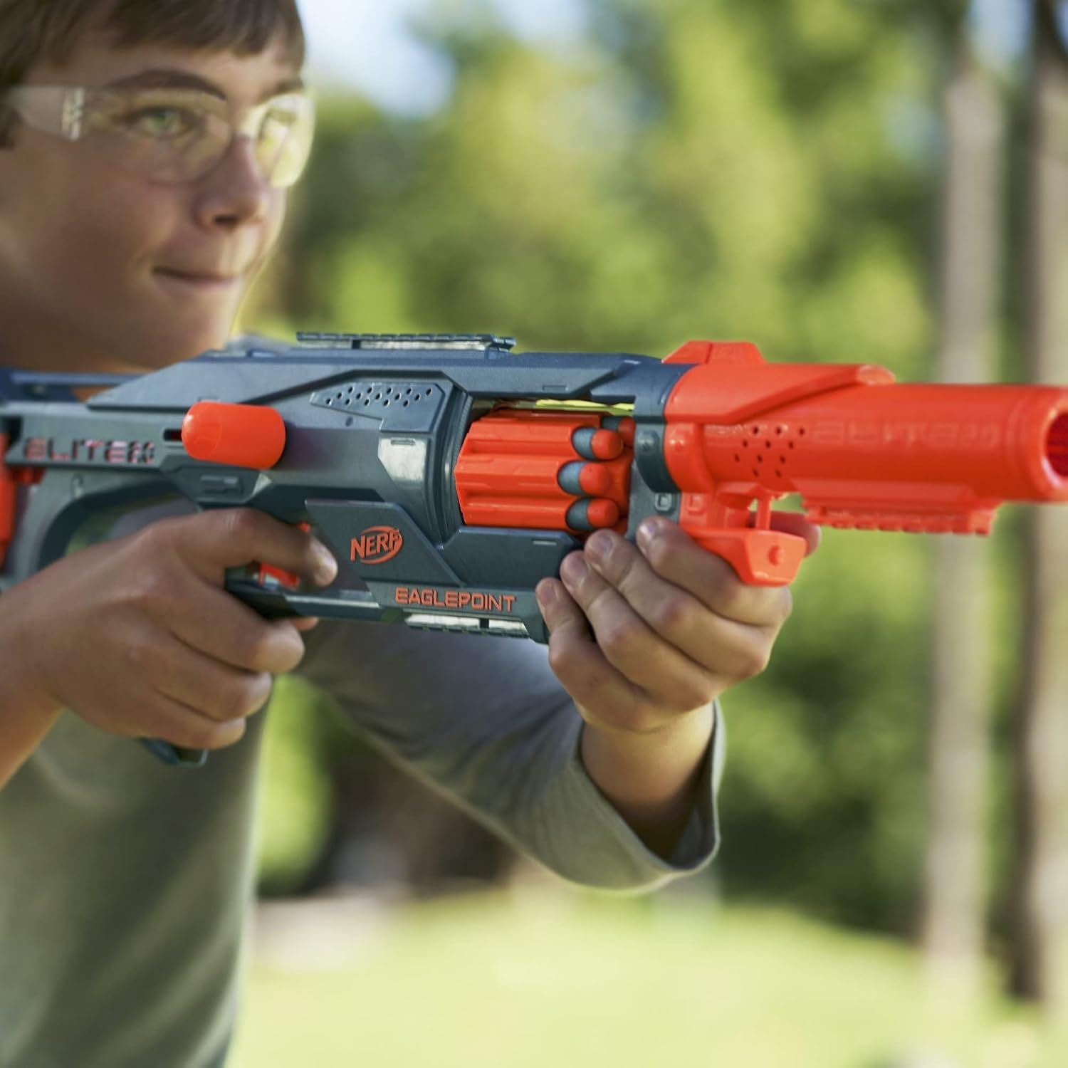 image:imageNerf Elite 20 Eaglepoint RD8 Blaster 8Dart Drum Detachable Scope and Barrel 16 Official Elite Darts Bolt ActionFrustrationFree Packaging
