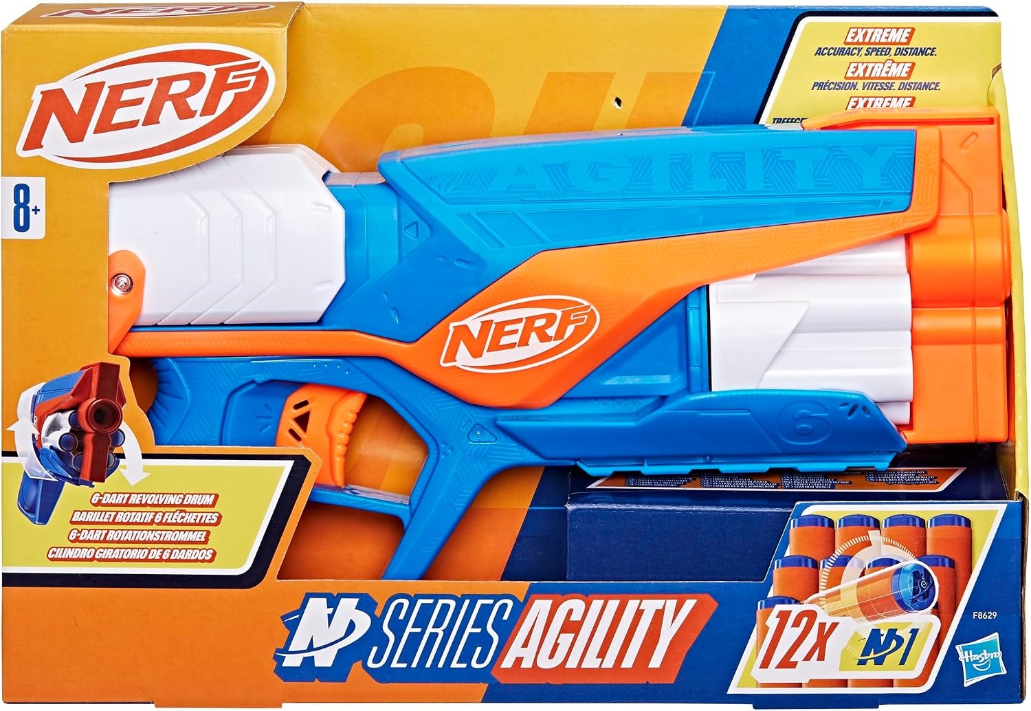 image:imageNerf N Series Agility Blaster 12 N1 Darts Compatible Only N Series Blasters 6 Dart Drum Kids Outdoor Games