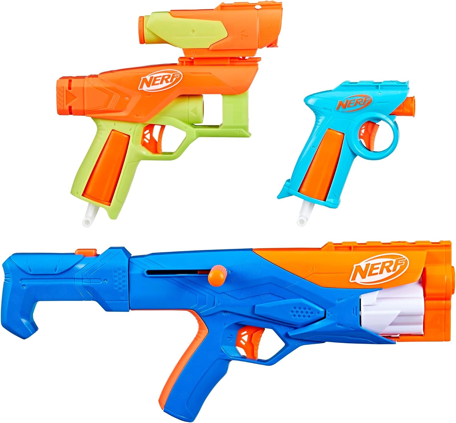image:imageNerf N Series Gear Up Pack 3X Blasters 18 Nerf N1 Darts Kids Gifts Outdoor Games Ages 8