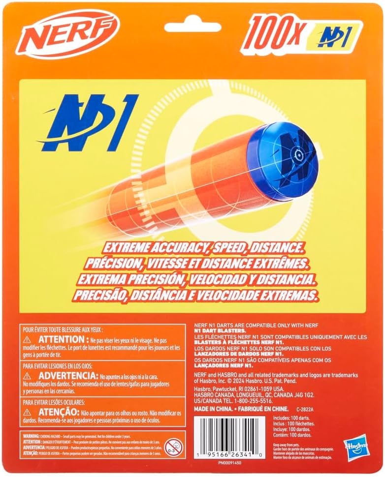 image:imageNerf N Series N1 Darts Includes 20 Refill Darts Compatible Only with Nerf N Series Blasters Outdoor Games Ages 8N1 100Pack