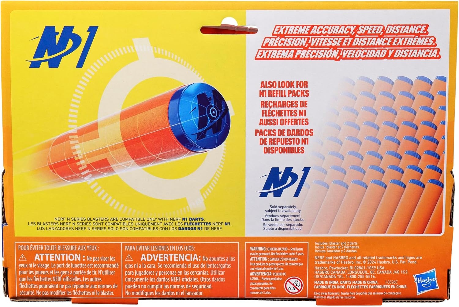image:imageNerf N Series Ward Blaster 2 N1 Darts Compatible Only N Series Blasters Kids Outdoor Games Ages 8