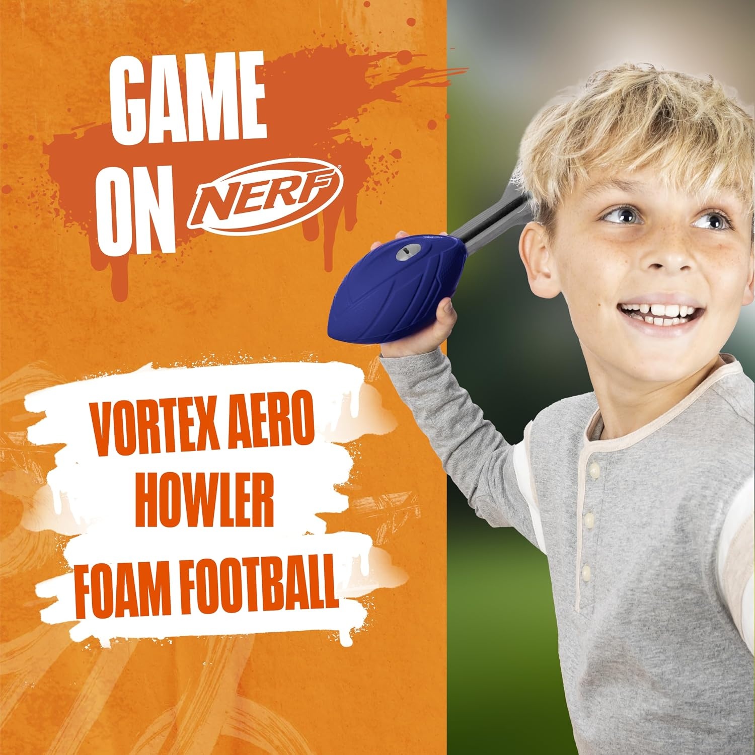 image:imageNerf Vortex Aero Howler Neon Foam Ball Classic LongDistance Football FlightOptimizing Tail Whistling Sound Indoor amp Outdoor Fun Amazon ExclusiveBlue