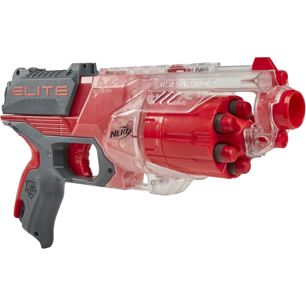image:imageNERF Elite Disruptor Dynamic Green Dart BlasterTranslucent Red