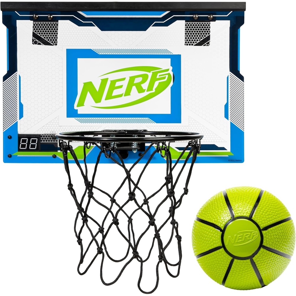 image:imageNERF LED Pro Hoops LightUp Basketball Set  Electronic Slam Dunk