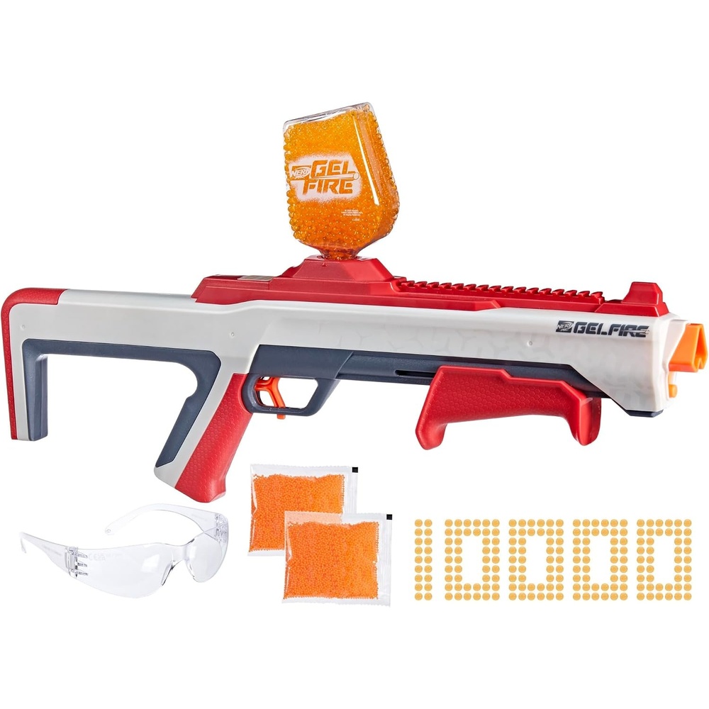 image:imageNERF Pro Gelfire Raid Blaster Fire 5 Rounds at Once 10000 Gel Rounds 800 Round Hopper Eyewear Toys for Teens Ages 14 amp Up
