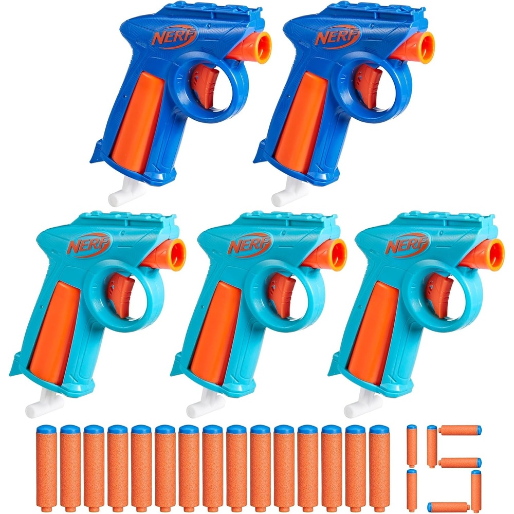 image:imageNerf N Series Party Pack Includes 5 N Series Flex Blasters 15 N1 Darts Compatible Only N Series Blasters Ages 8 Amazon Exclusive