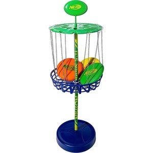 NERF Mini Disc Golf Starter Set – 3 Discs + Target Basket