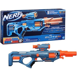 Nerf Elite 2.0 Eaglepoint RD-8 Blaster – 8-Dart Drum, Detachable Scope and Barrel, 16 Official Elite Darts, Bolt Action(Standard Packaging)