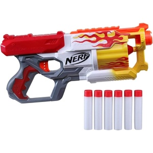 Nerf Mega CycloneShock Toy Blaster, Hotrod Color Style, 6-Dart Drum, 6 AccuStrike Mega Darts, Easy Priming (Amazon Exclusive)(Hotrod)