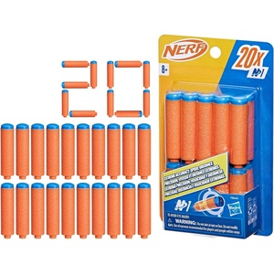 Nerf N Series N1 Darts, Includes 20 Refill Darts, Compatible Only with Nerf N Series Blasters, Outdoor Games, Ages 8+(N1 20-Pack)