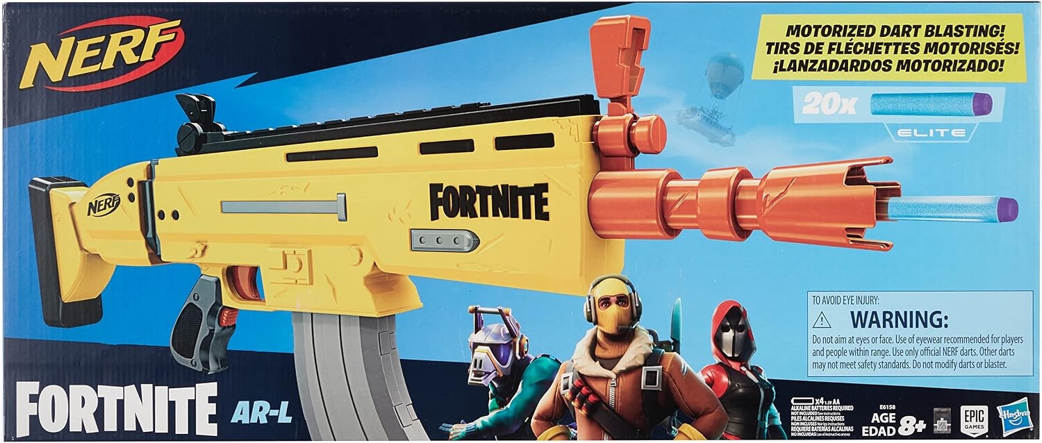 image:imageFortnite ARL Nerf Elite Dart Blaster Motorized Toy Blaster 20 Official Nerf Fortnite Elite Darts Flip Up Sights for Youth Teens AdultsStandard