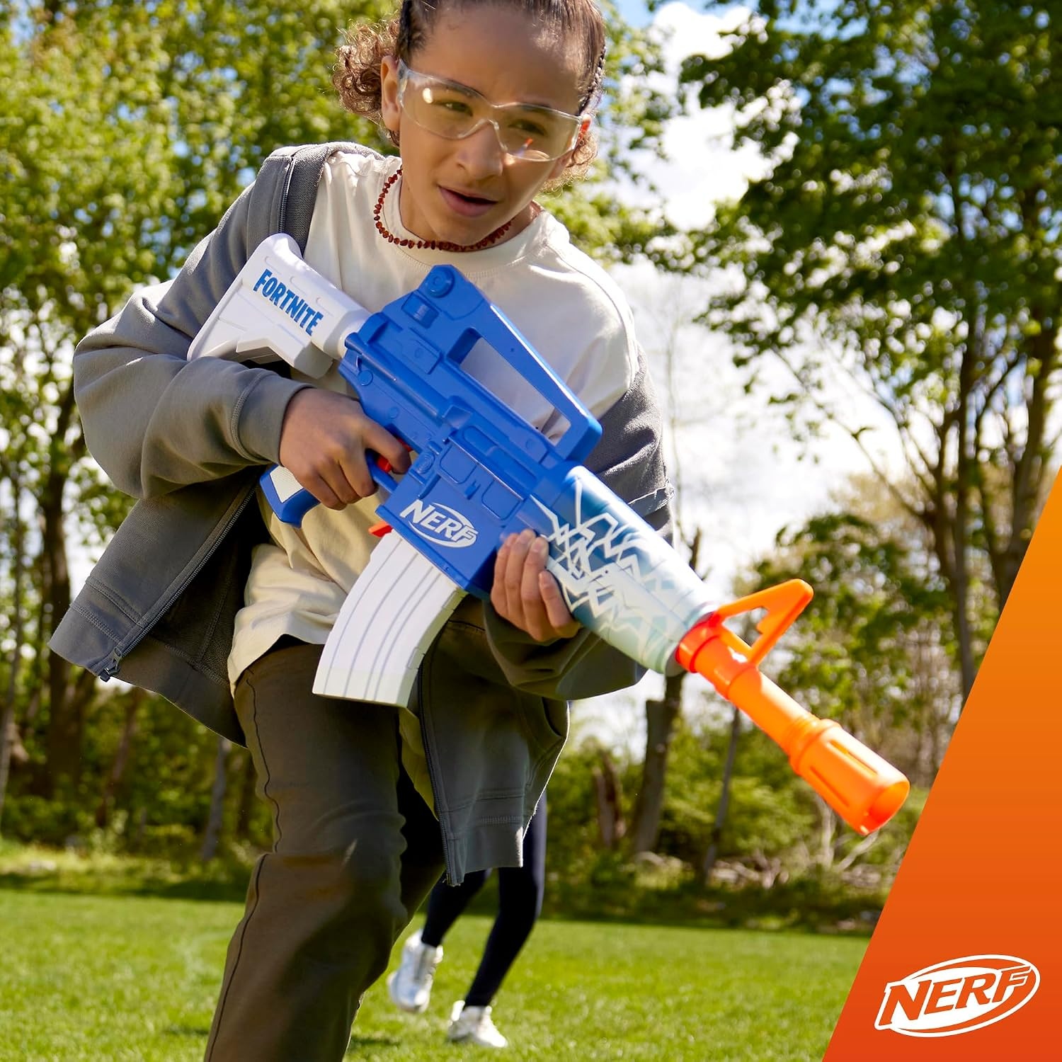 image:imageNerf Fortnite Blue Shock Blaster 10Dart Clip 10 Elite Nerf Darts Includes Bonus Code to Unlock The Beat Wrap in The Game Motorized Dart Blaster