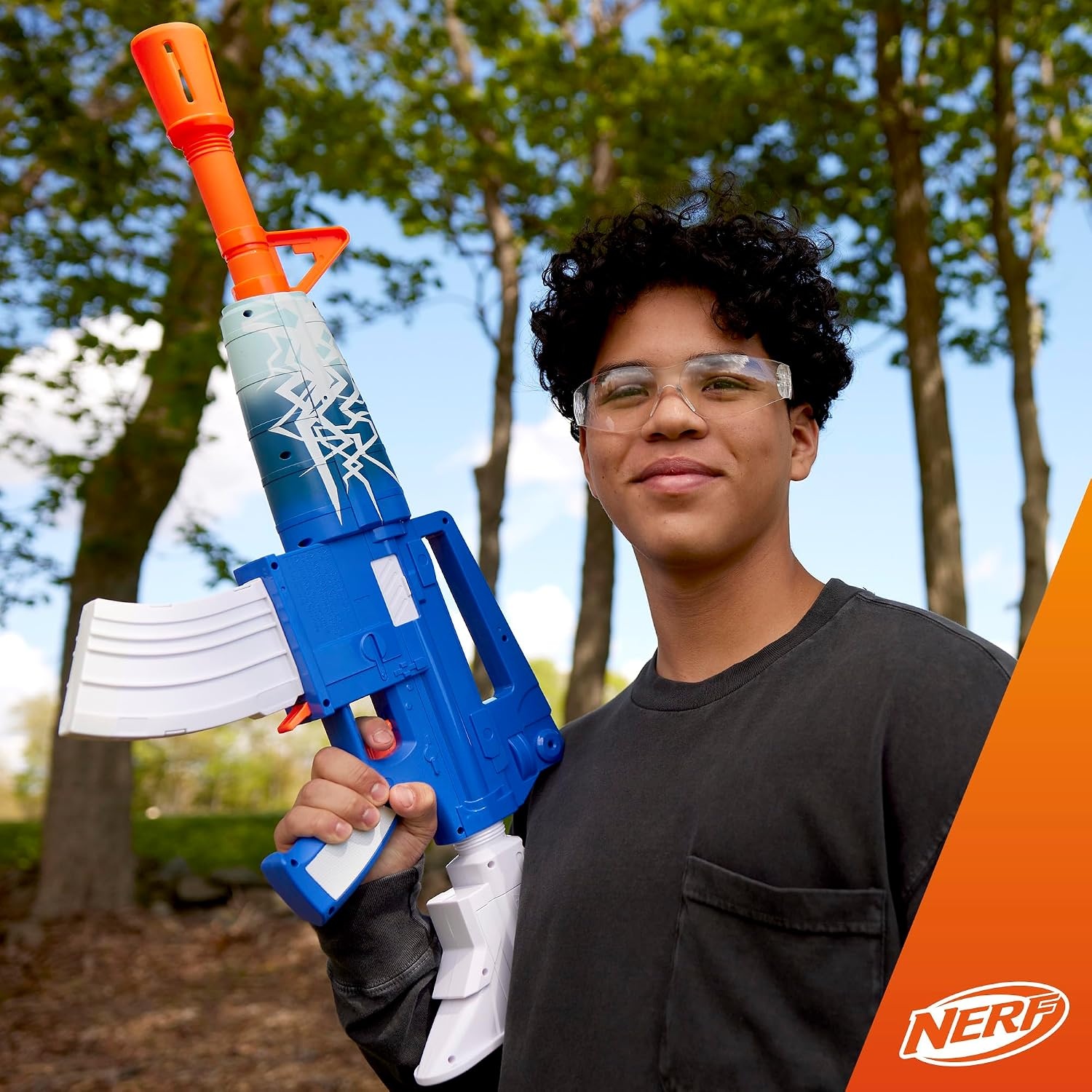 image:imageNerf Fortnite Blue Shock Blaster 10Dart Clip 10 Elite Nerf Darts Includes Bonus Code to Unlock The Beat Wrap in The Game Motorized Dart Blaster