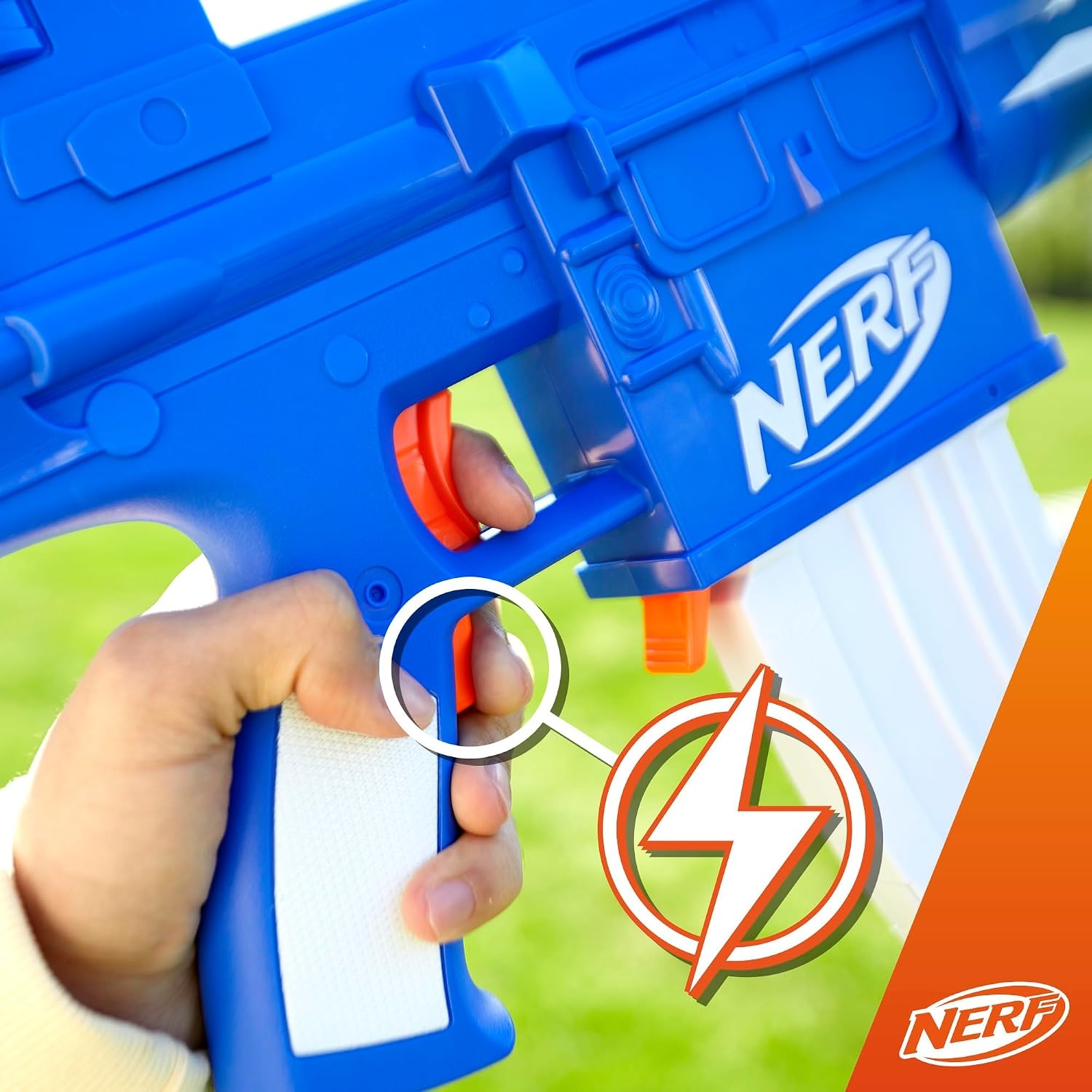 image:imageNerf Fortnite Blue Shock Blaster 10Dart Clip 10 Elite Nerf Darts Includes Bonus Code to Unlock The Beat Wrap in The Game Motorized Dart Blaster