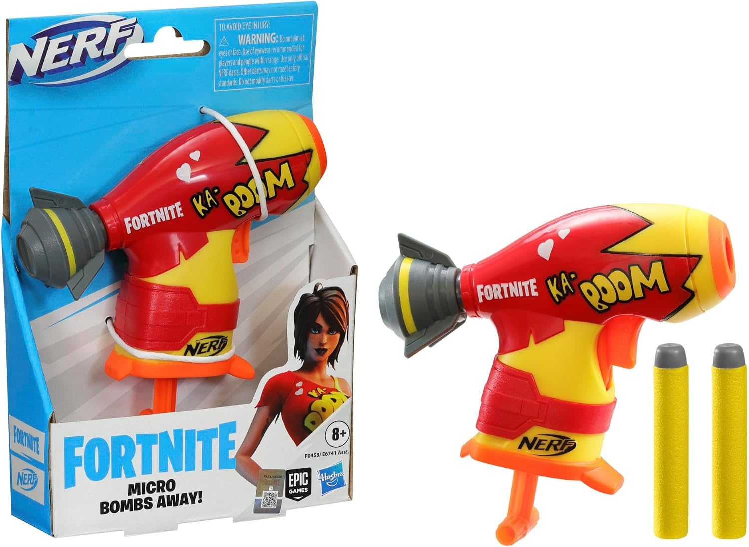 image:imageNerf Fortnite Micro Y0nd3r Mini DartFiring Blaster Fortnite Y0nd3r Outfit Design Includes 2 Nerf Elite Darts and Removable CrownBombs Away