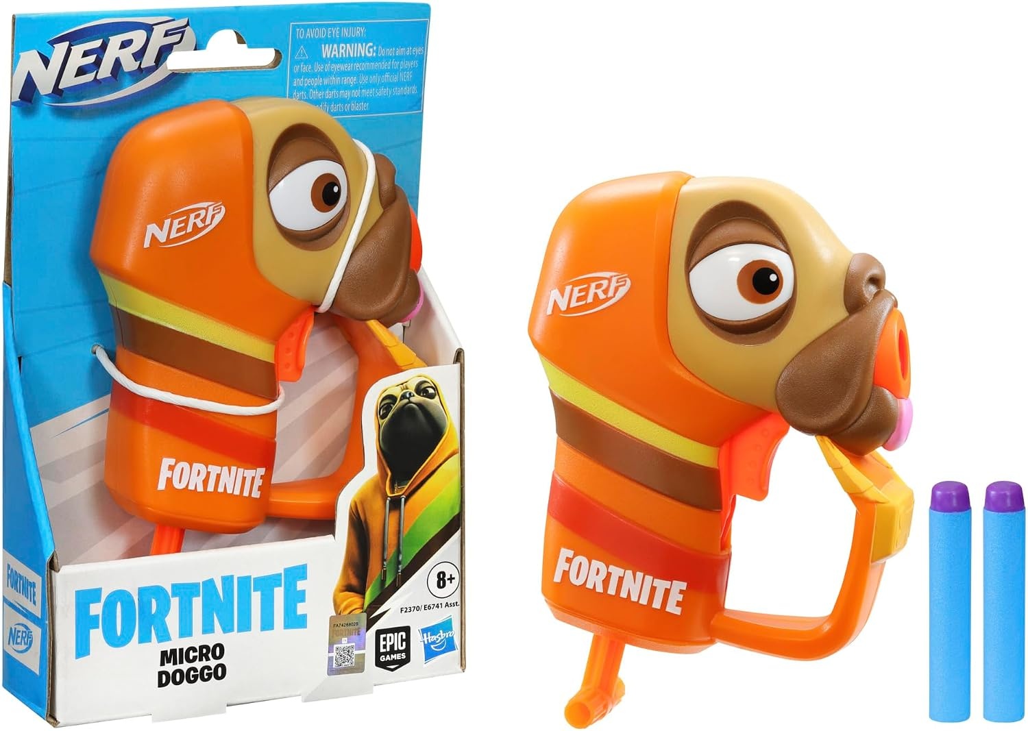 image:imageNerf Fortnite Micro Y0nd3r Mini DartFiring Blaster Fortnite Y0nd3r Outfit Design Includes 2 Nerf Elite Darts and Removable CrownDoggo
