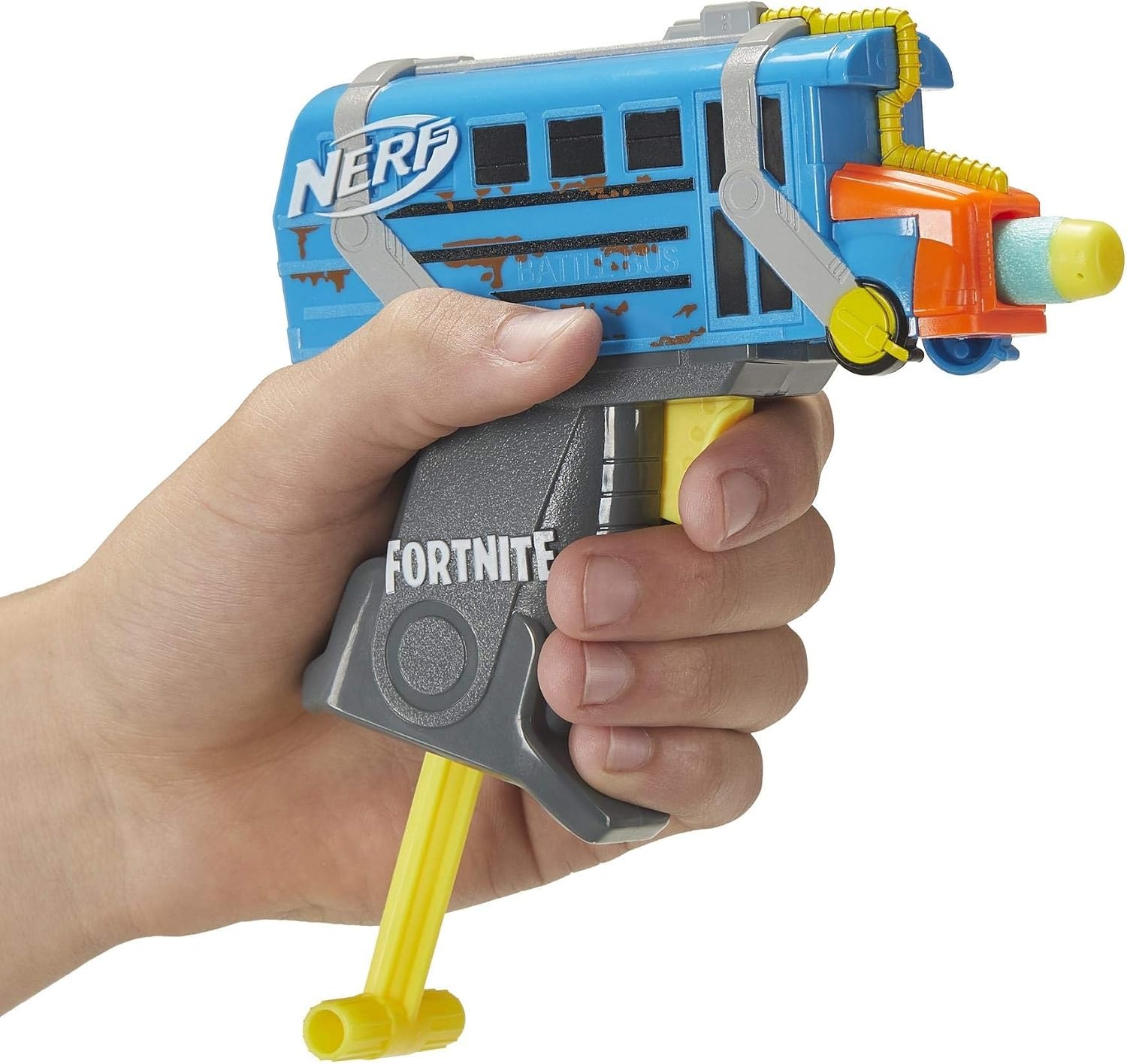 image:imageNerf Fortnite Micro Y0nd3r Mini DartFiring Blaster Fortnite Y0nd3r Outfit Design Includes 2 Nerf Elite Darts and Removable CrownRainbow Smash
