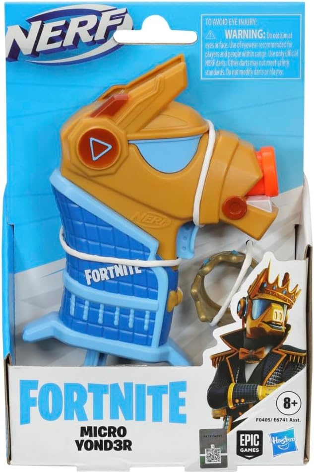 image:imageNerf Fortnite Micro Y0nd3r Mini DartFiring Blaster Fortnite Y0nd3r Outfit Design Includes 2 Nerf Elite Darts and Removable CrownY0nd3r