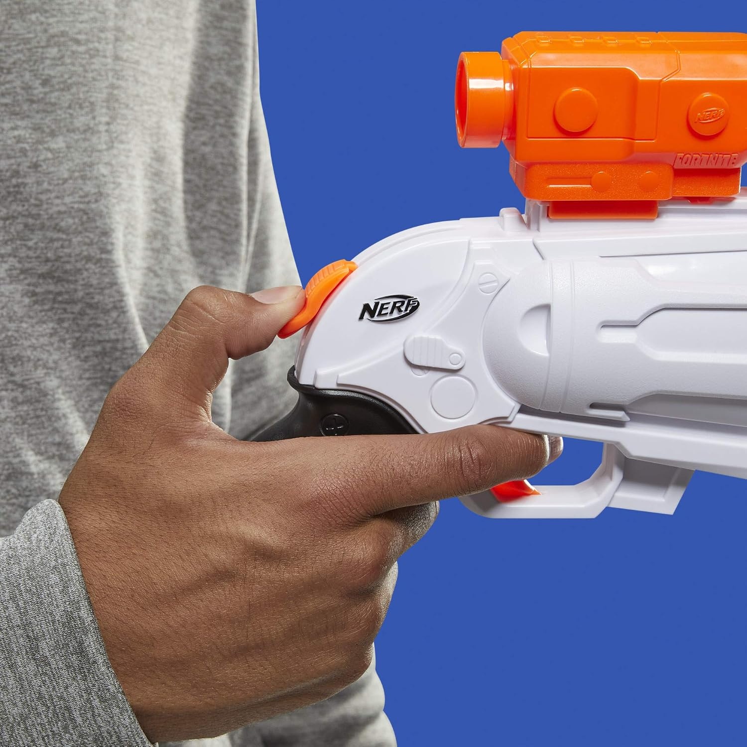 image:imageNerf Fortnite SR Blaster 4Dart Hammer Action Includes Removable Scope and 8 Official Nerf Elite Darts for Youth Teens Adults